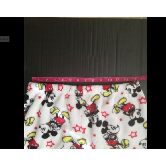 Disney Kids Mickey Mouse Plush Fleece Pajama Pants Loungewear Bottoms Sz Medium - Picture 7 of 9